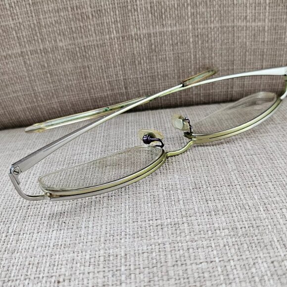 Nine West Vintage Glasses/Eyeglasses Frame Purple/Gold Tone Half Rim Frame - Picture 5 of 12